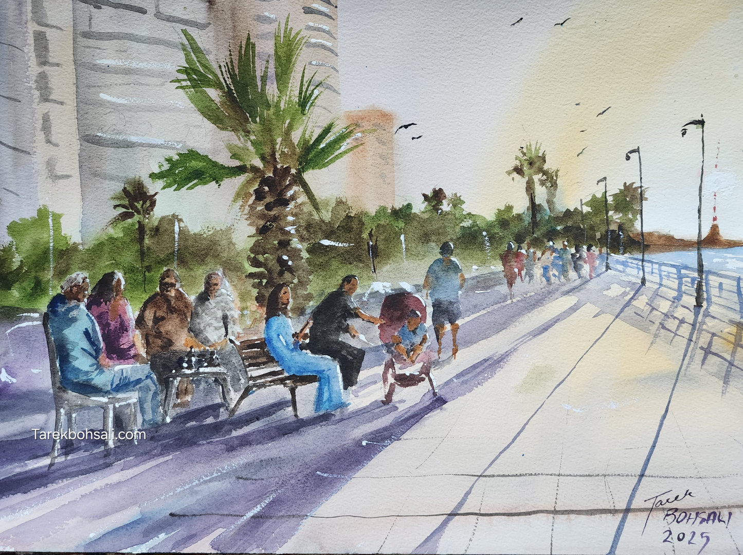 Families at the corniche