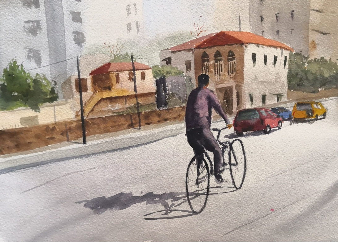 Biking on bchara el Khoury street