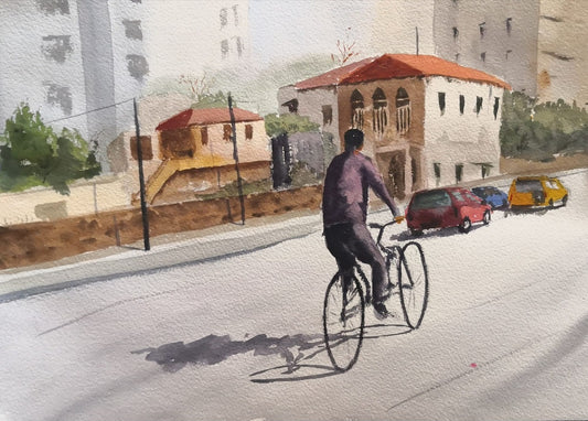 Biking on bchara el Khoury street