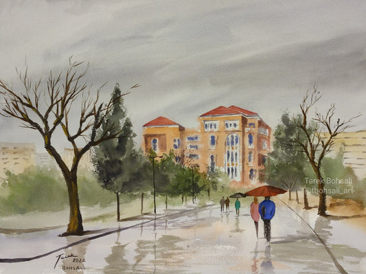 The pink building in downtown Beirut