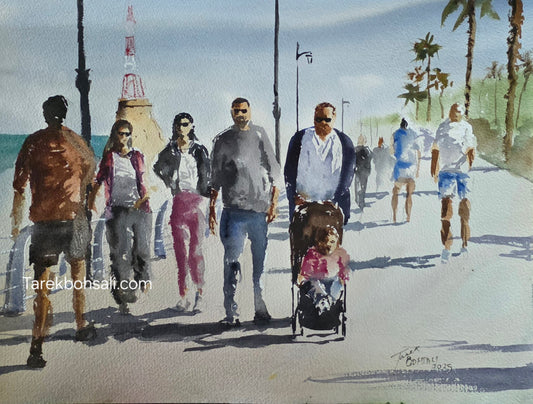 A Saturday morning scene at the corniche