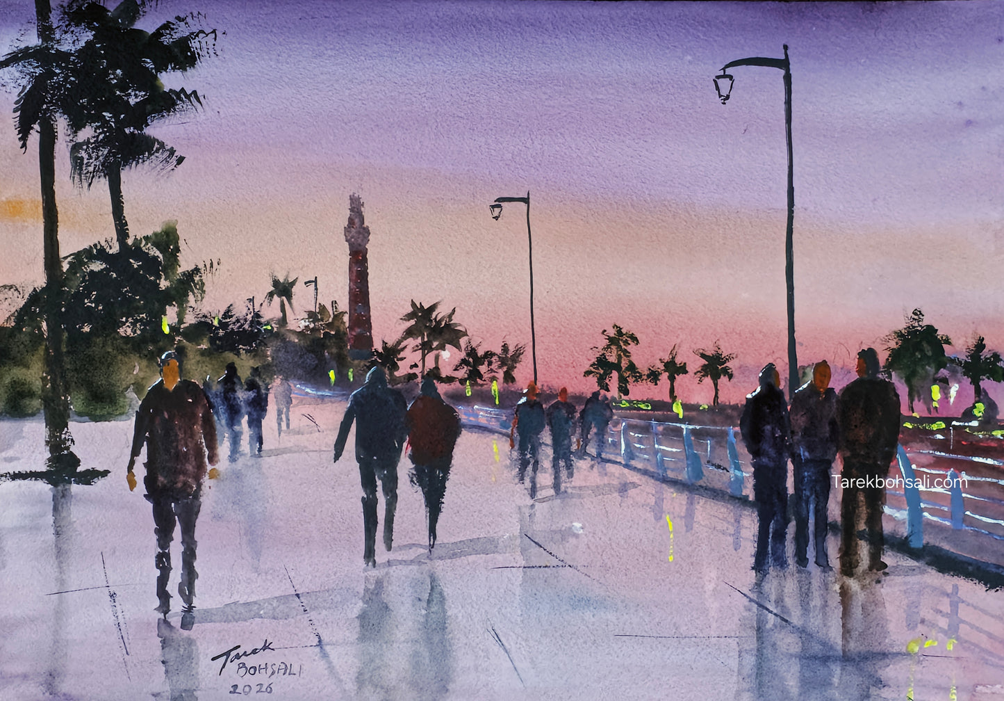 The sun sets in Beirut