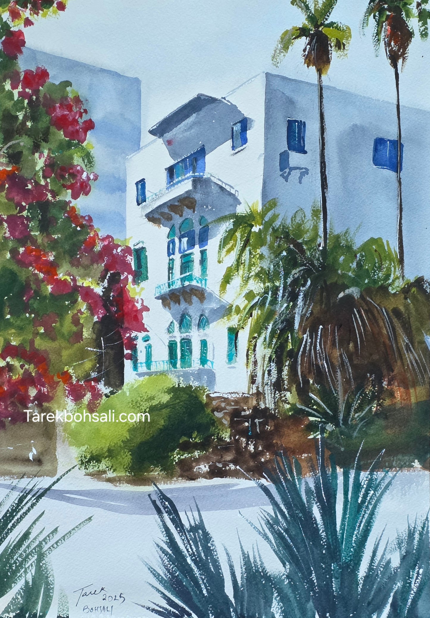 Heritage house among Ain Mreiseh palm trees