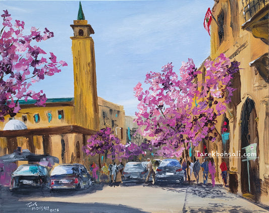 Beirut is where the heart is.. A view of Omari mosque and municipality building